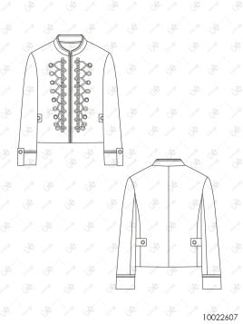 MOLDE CHAQUETA MILITAR MUJER 2607