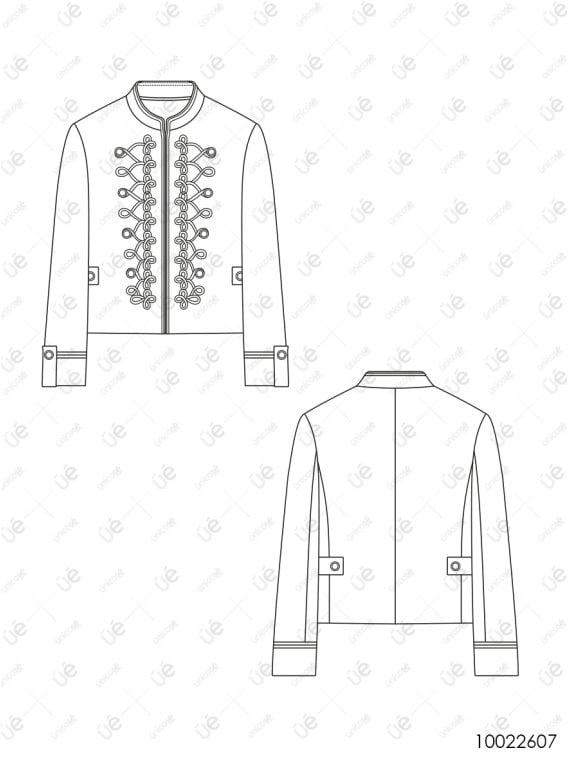 MOLDE CHAQUETA MILITAR MUJER 2607