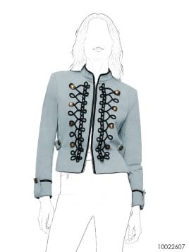 MOLDE CHAQUETA MILITAR MUJER 2607
