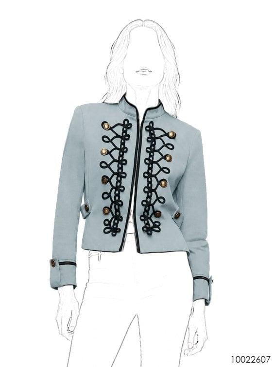 MOLDE CHAQUETA MILITAR MUJER 2607