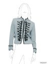 MOLDE CHAQUETA MILITAR MUJER 2607