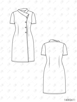 MOLDE VESTIDO ENTALLADO MUJER RT 2611