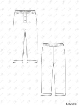 MOLDE PANTALON BASICO NIÑO 2601