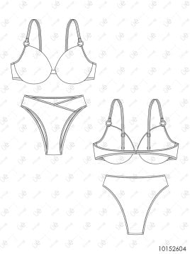 MOLDE TRAJE DE BAÑO 2 PIEZAS MUJER 2604