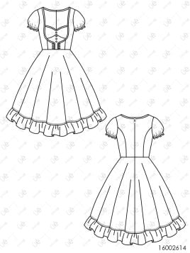 MOLDE VESTIDO HUASA RT 2614