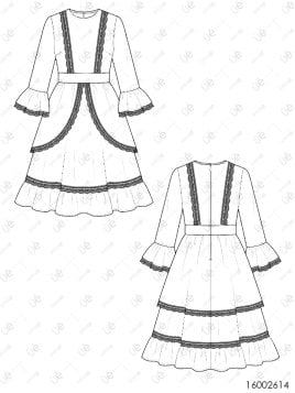MOLDE TRAJE DAMA ANTIGUA RT 2615