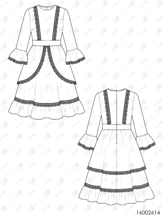 MOLDE TRAJE DAMA ANTIGUA RT 2615