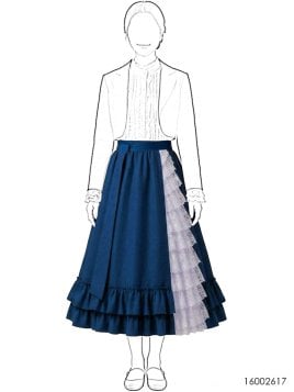 MOLDE FALDA HUASA ELEGANTE RT 2617