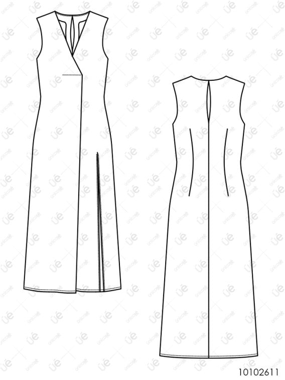 MOLDE VESTIDO HOLGADO MUJER 2611