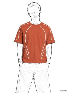 MOLDES POLERA CORTES BOXY HOMBRE 2601
