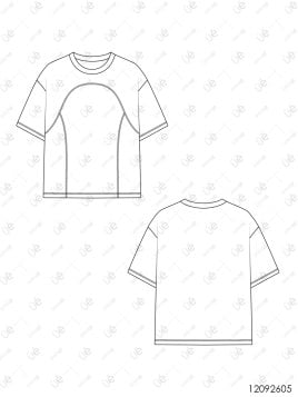 MOLDE POLERA BOXY FIT CORTES HOMBRE 2605