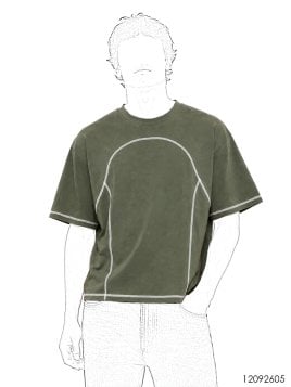 MOLDE POLERA BOXY FIT CORTES HOMBRE 2605