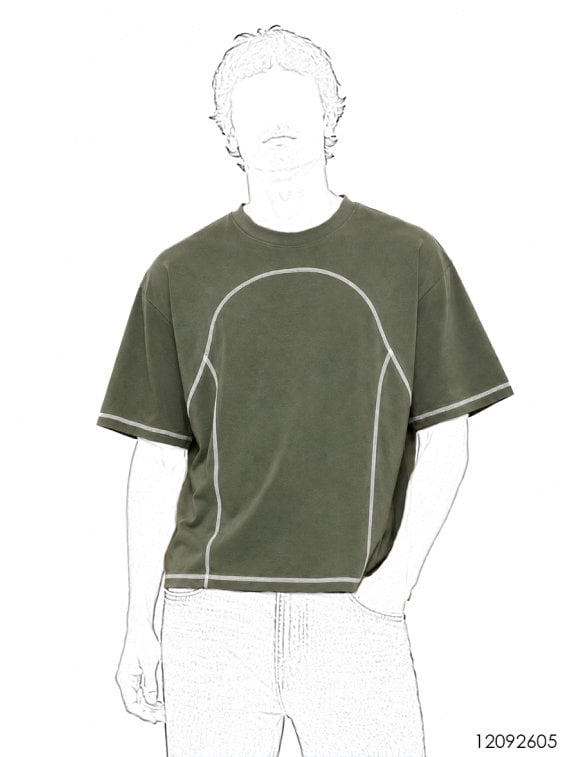 MOLDE POLERA BOXY FIT CORTES HOMBRE 2605