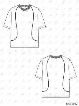 MOLDE POLERA BOXY FIT CORTES HOMBRES 2602