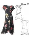 VESTIDO VUELOS, CORTE DIAGONAL