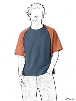 MOLDE POLERA BOXY FIT CORTES HOMBRES 2602
