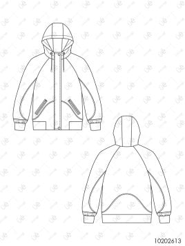 MOLDE CHAQUETA RAGLAN UNISEX Dept 2613