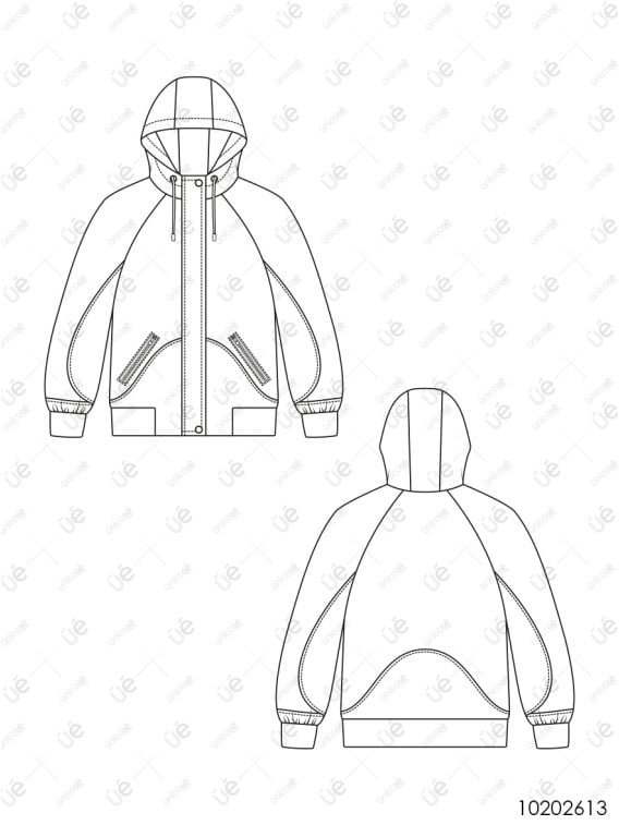 MOLDE CHAQUETA RAGLAN UNISEX Dept 2613