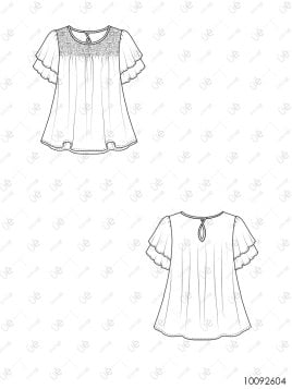 MOLDE POLERA BLUSON MUJER 2604
