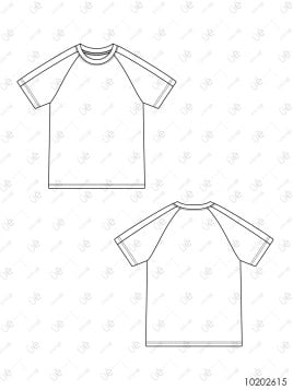 MOLDE POLERA RAGLAN UNISEX DEPT 2615