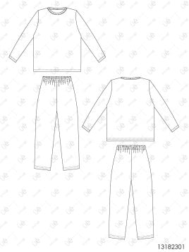 MOLDE PIJAMA BASICO NIÑO 2301
