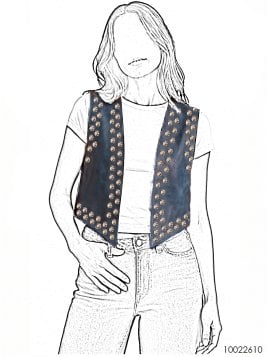 MOLDE CHAQUETA CHALECO MUJER 2610