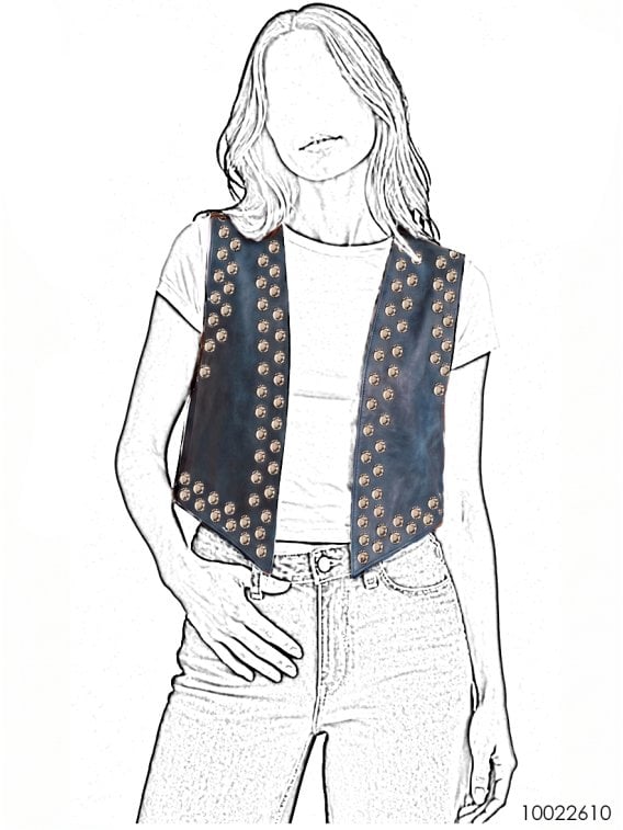 MOLDE CHAQUETA CHALECO MUJER 2610