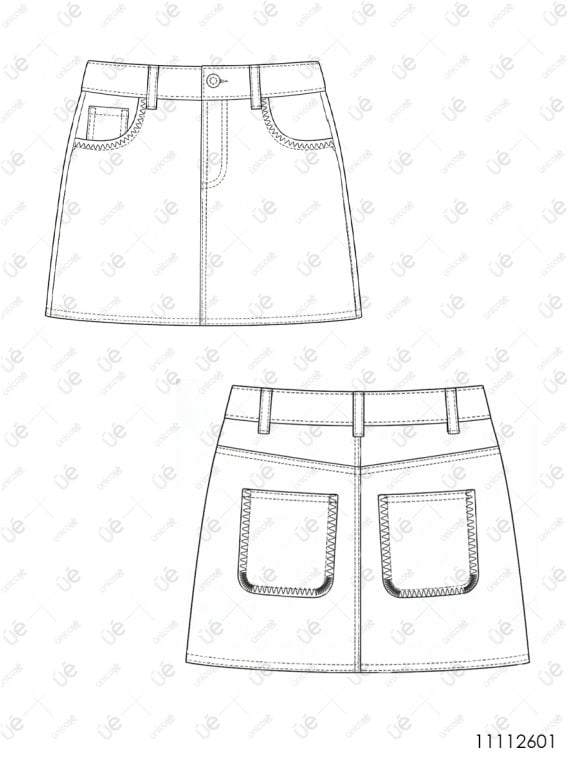 MOLDE FALDA VAQUERA NIÑA 2601