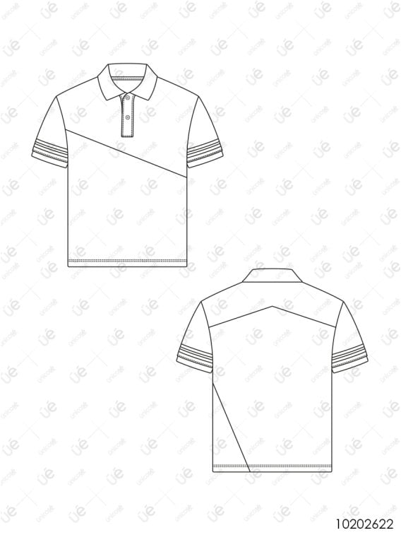 MOLDE POLERA CORTES HOMBRE Dept 2622