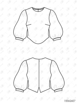 MOLDE BLUSA TOP MUJER 2607