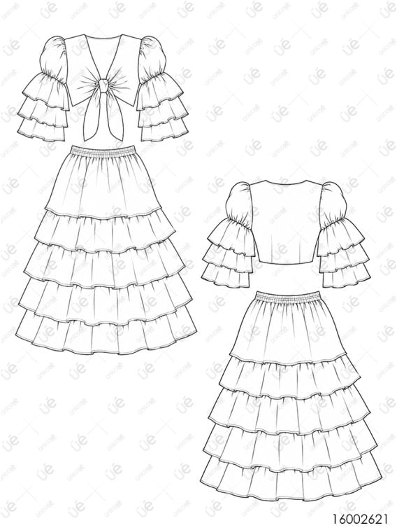 MOLDE TRAJE TIPICO RUMBERA 2621