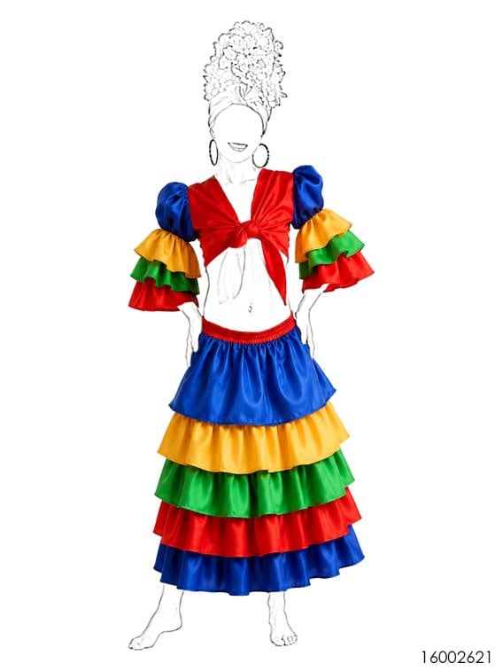 MOLDE TRAJE TIPICO RUMBERA 2621