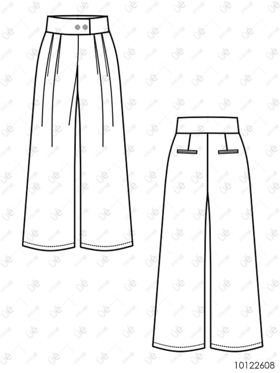 MOLDE PANTALON CON CRUCE MUJER 2608