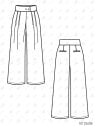 MOLDE PANTALON CON CRUCE MUJER 2608