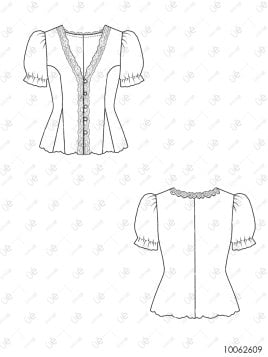 MOLDE BLUSA PEPLUM MUJER 2609