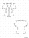 MOLDE BLUSA PEPLUM MUJER 2609