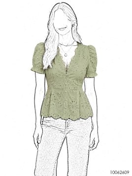 MOLDE BLUSA PEPLUM MUJER 2609