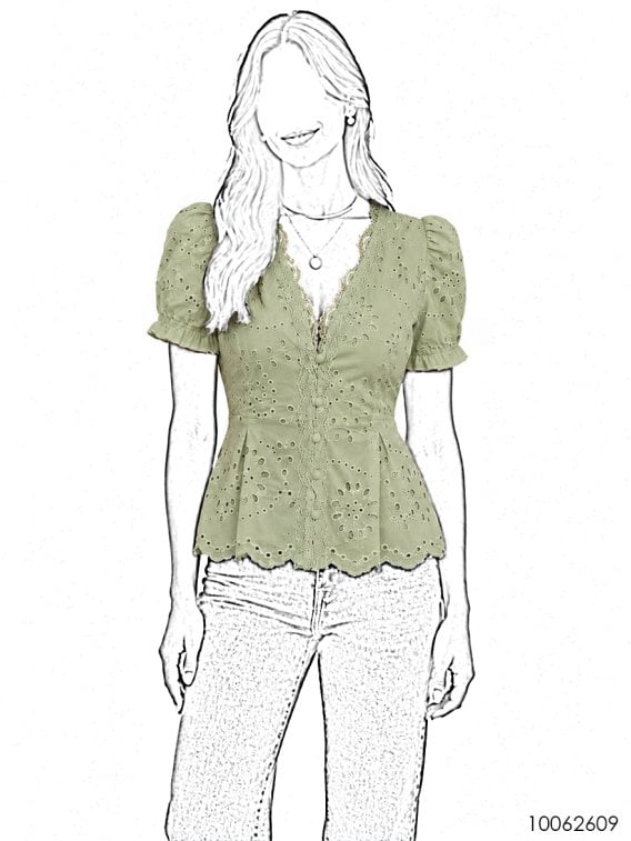 MOLDE BLUSA PEPLUM MUJER 2609