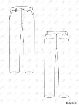 MOLDE PANTALON CLASICO ESCOLAR 1901