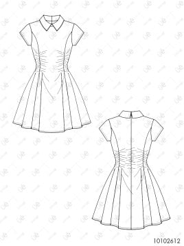 MOLDE VESTIDO MIDI MUJER 2612