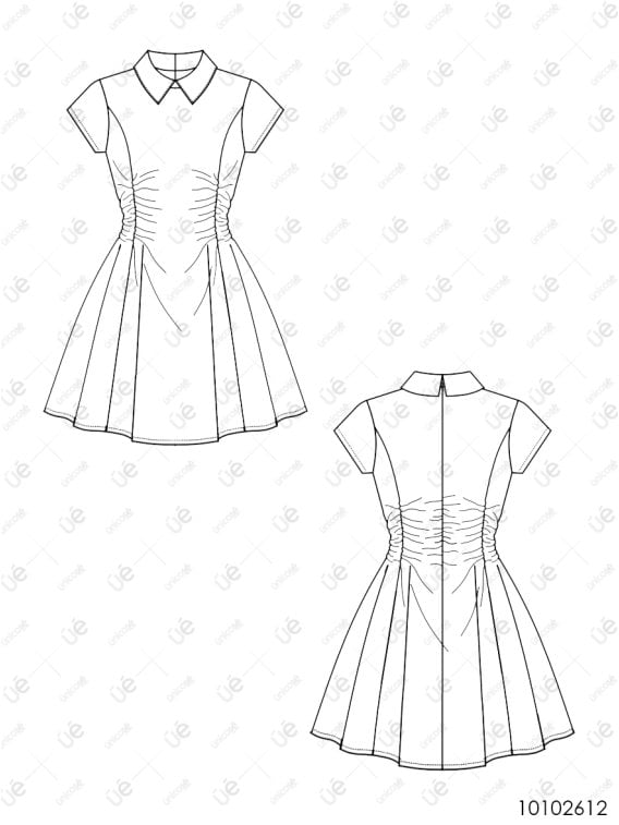 MOLDE VESTIDO MIDI MUJER 2612