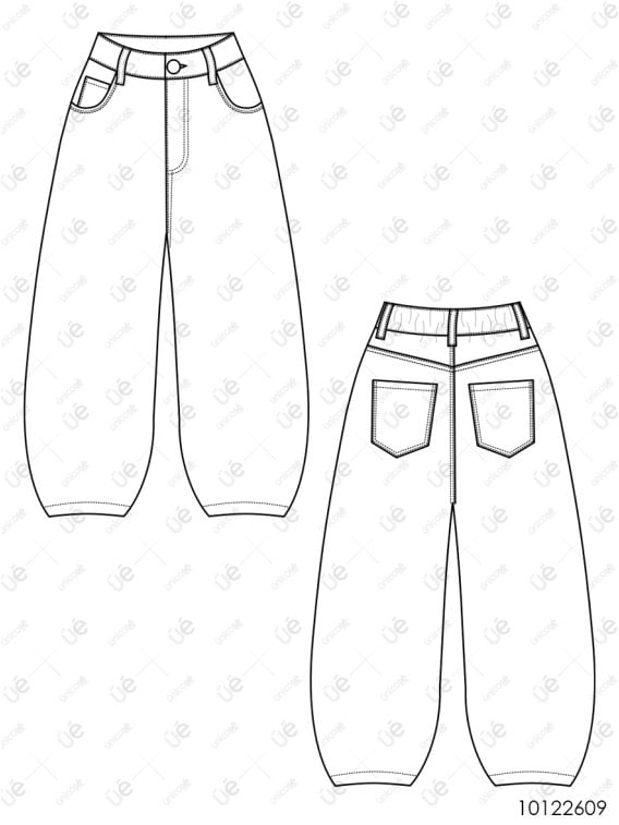 MOLDE PANTALON JEAN SHAGGY MUJER 2609