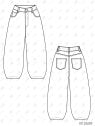 MOLDE PANTALON JEAN SHAGGY MUJER 2609