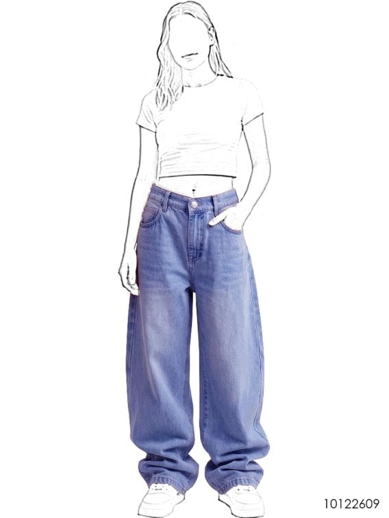 MOLDE PANTALON JEAN SHAGGY MUJER 2609