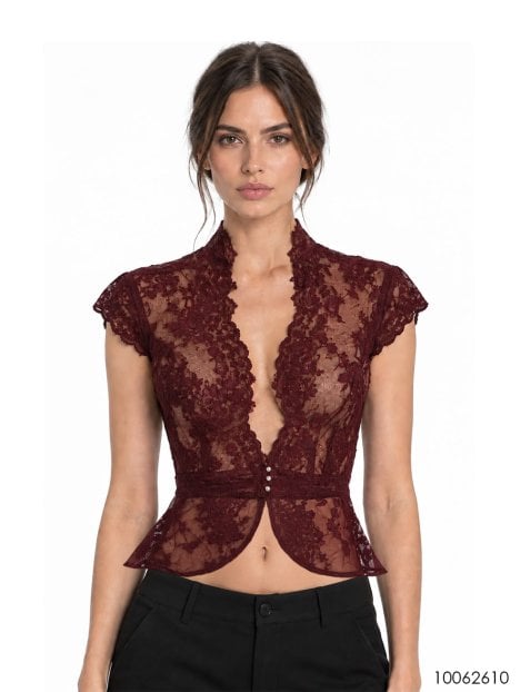 MOLDE BLUSA ENCAJE MUJER 2610