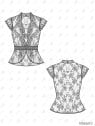 MOLDE BLUSA ENCAJE MUJER 2610