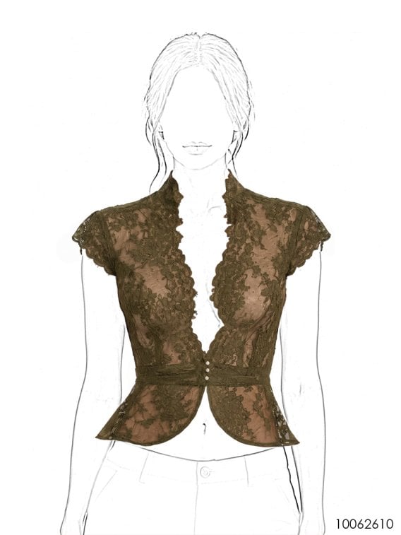 MOLDE BLUSA ENCAJE MUJER 2610