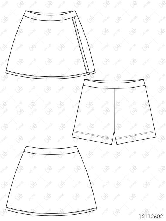 MOLDE ESCOLAR FALDA SHORT 2602