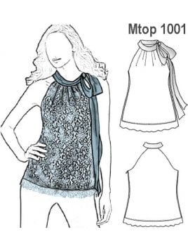 TOP LAZO CUELLO MUJER, T