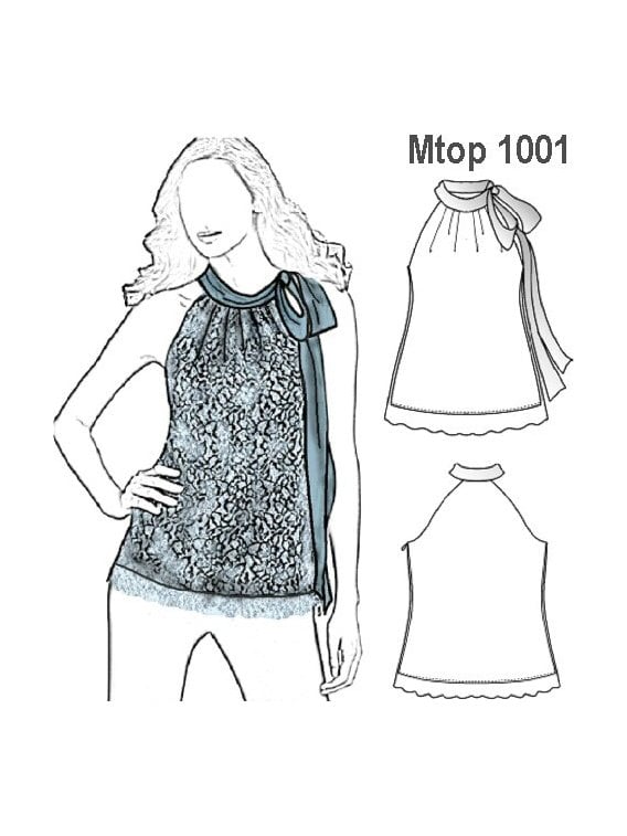 TOP LAZO CUELLO MUJER, T